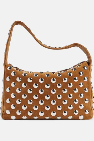 Khaite Elena studded suede shoulder bag