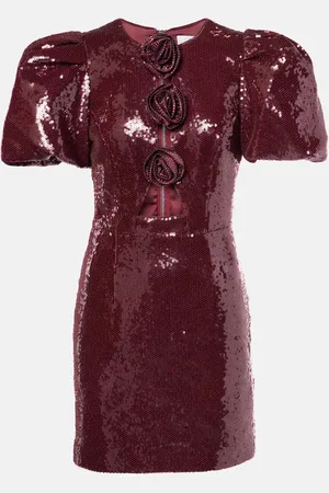 Rebecca Vallance Zelda floral-applique sequined minidress