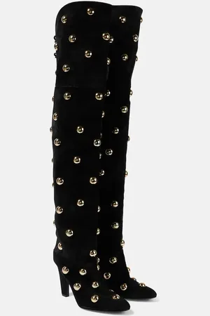 Chloé ChloÃ© Eve 85 embellished suede over-the-knee boots