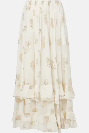 Chloé ChloÃ© Floral jacquard muslin maxi skirt