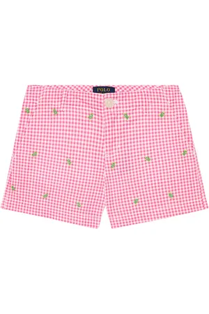 Ralph Lauren Gingham embroidered cotton shorts