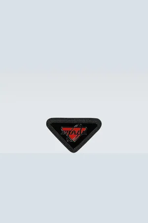 Prada Leather-trimmed logo badge