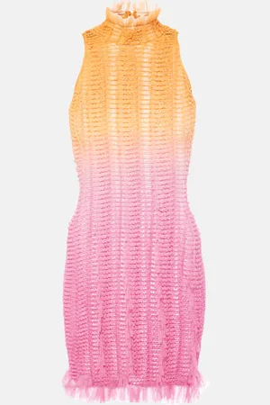 Roberta Einer Angel printed tulle-trimmed minidress