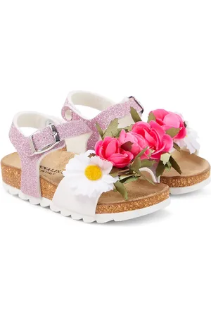 MONNALISA Floral-applique sandals
