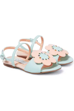 Stella McCartney Floral-appliquÃ© faux leather sandals