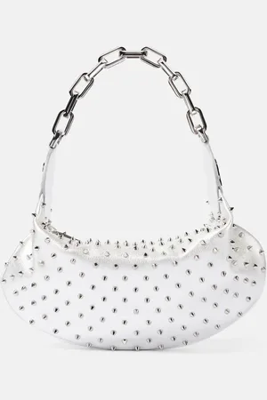 Christian Louboutin Le 54 spiked metallic leather shoulder bag