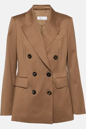 Max Mara Double-breasted wool twill blazer