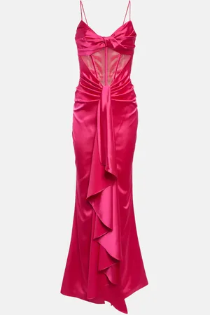 Rasario Draped corset satin gown