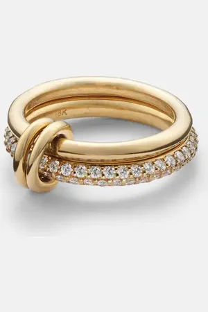 SPINELLI KILCOLLIN Virgo 18kt linked rings with white diamonds