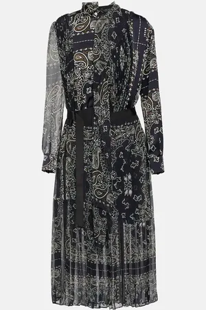 SACAI Bandana-printed midi dress