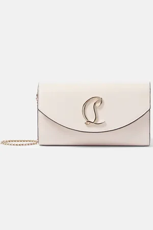 Christian Louboutin Loubi54 leather clutch with chain