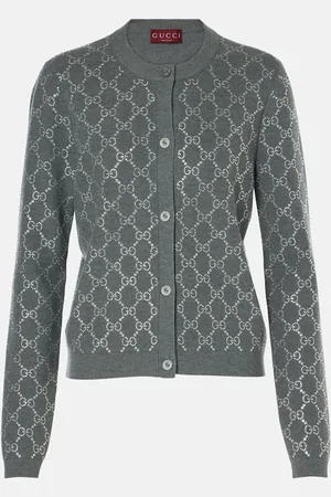Gucci GG embellished wool jacquard cardigan