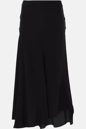Isabel Marant Hortensia silk crepe de chine midi skirt