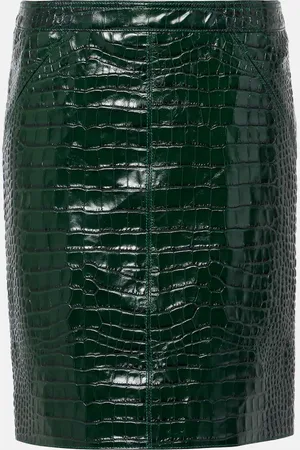 Tom Ford Croc-effect leather miniskirt