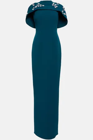 Safiyaa Embellished crepe gown