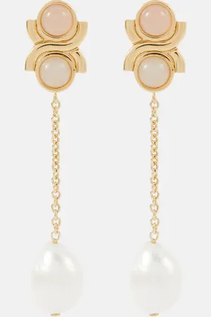 Chloé Embellished faux pearl drop earrings