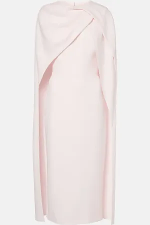 Safiyaa Oria ruffled crepe midi dress