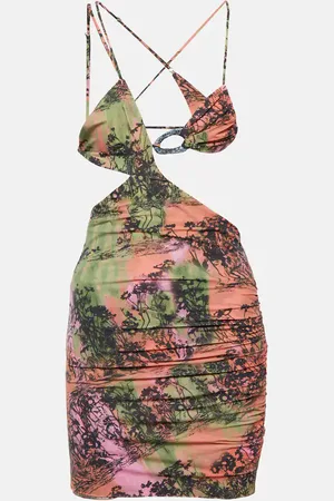 Roberta Einer Lua printed cutout minidress