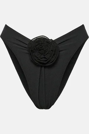 SAME Floral-applique high-rise bikini bottoms