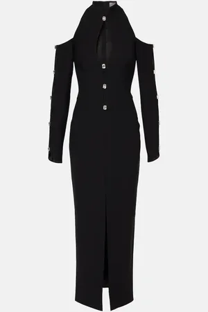 Rasario Crystal-embellished crepe midi dress
