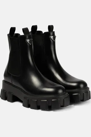 Prada Monolith leather Chelsea boots