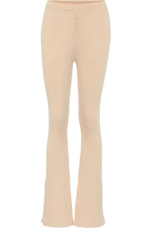 LIVE THE PROCESS Ribbed-knit flared sweatpants