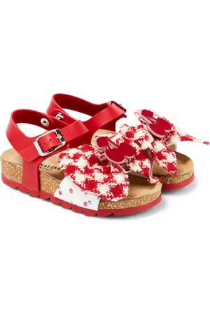 MONNALISA Appliqued leather sandals