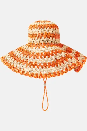 ALÉMAIS Flame raffia sun hat