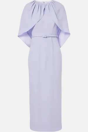Roland Mouret Caped crepe satin cocktail dress