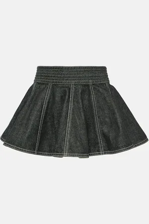 Alaïa Peplum denim skirt belt
