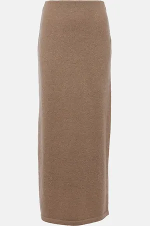 J.W.Anderson High-rise mohair-blend midi skirt