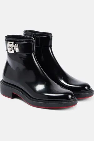 Christian Louboutin Urban Booty Lock polished leather ankle boots