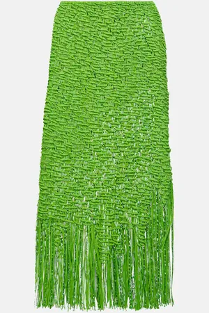 Roberta Einer Element fringed cotton midi skirt
