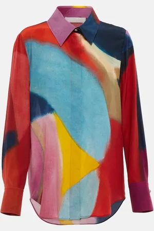 Chloé Printed silk crepe de chine shirt