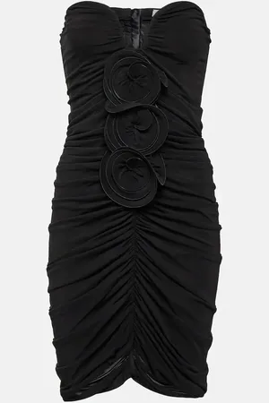MAGDA BUTRYM Floral-applique bustier minidress