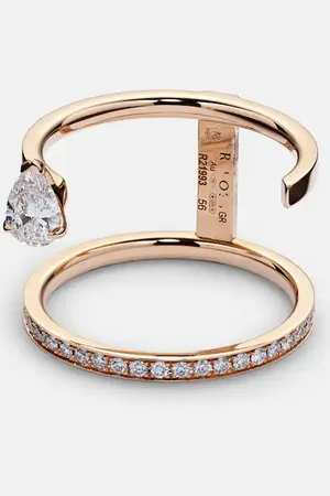 Repossi Serti Sur Vide 18kt rose ring with diamonds