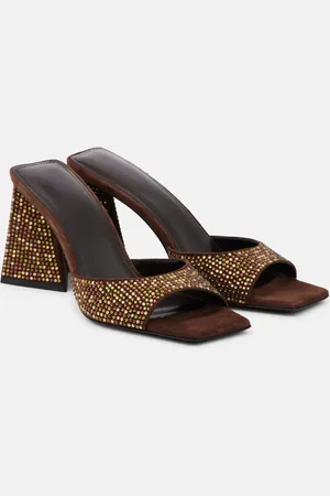 The Attico Devon 85 embellished leather mules