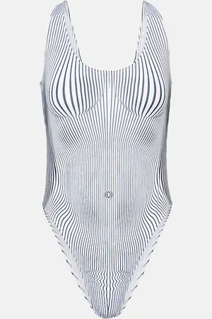 Jean Paul Gaultier Pinstripe Body Morphing swimsuit