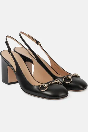 Gucci Horsebit leather slingback pumps