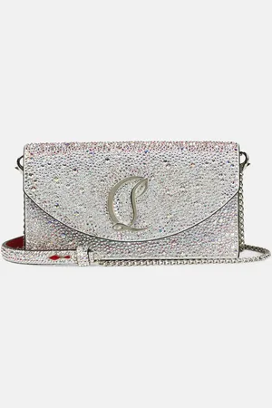 Christian Louboutin Loubi54 embellished leather clutch