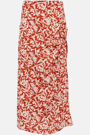 Ralph Lauren Ruched crepe maxi skirt