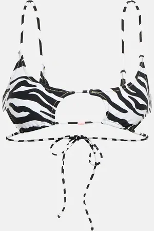 Reina Olga Theresa zebra-print bikini top