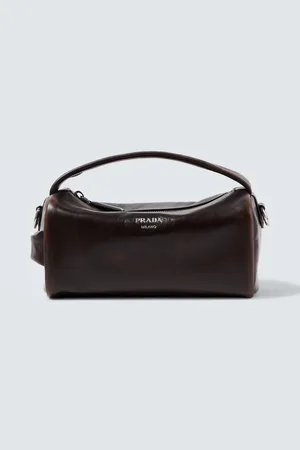 Prada Distressed leather shoulder bag