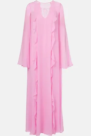 Max Mara Smirne floral-applique georgette maxi dress