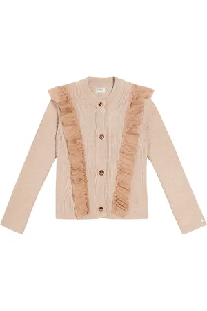 Donsje Darine ruffled wool-blend cardigan