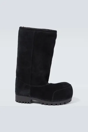 Balenciaga Alaska Fur High suede boots