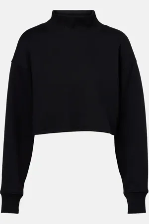 alo Cropped Serenity cotton-blend sweater