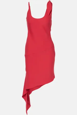 Courrèges Scarf-detail asymmetric minidress