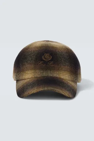 Loro Piana Logo checked baseball cap