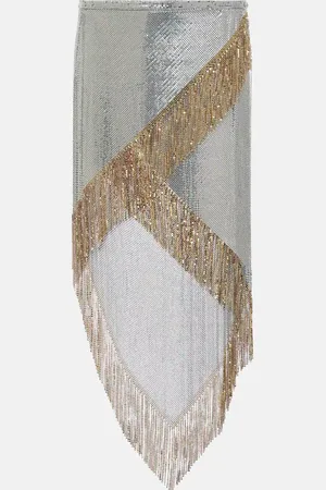 Paco rabanne Chainmail asymmetric midi skirt